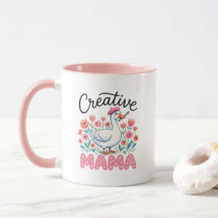 Süße kreative Mama-Gans-Wortkunst Tasse