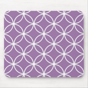 Süße Kreise Geometrisches Muster Lavendel Lila Mousepad