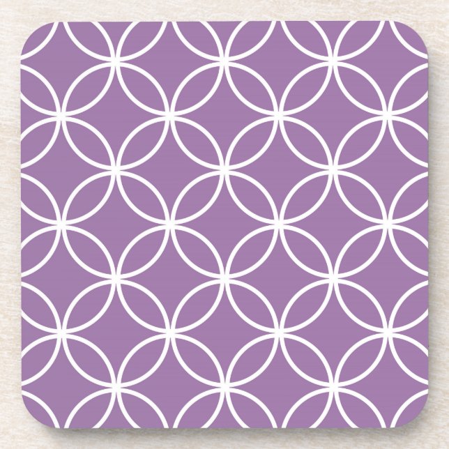Süße Kreise Geometrisches Muster Lavendel Lila Untersetzer (Vorderseite)