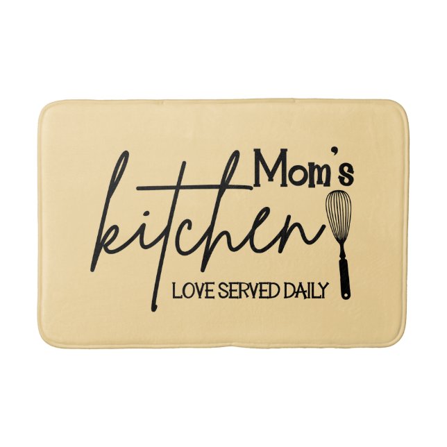 Süße Küche-Mama-Wortkunst Badematte (Vorderseite)