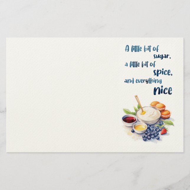 Süße Kuchen Design  Briefpapier (Vorderseite)