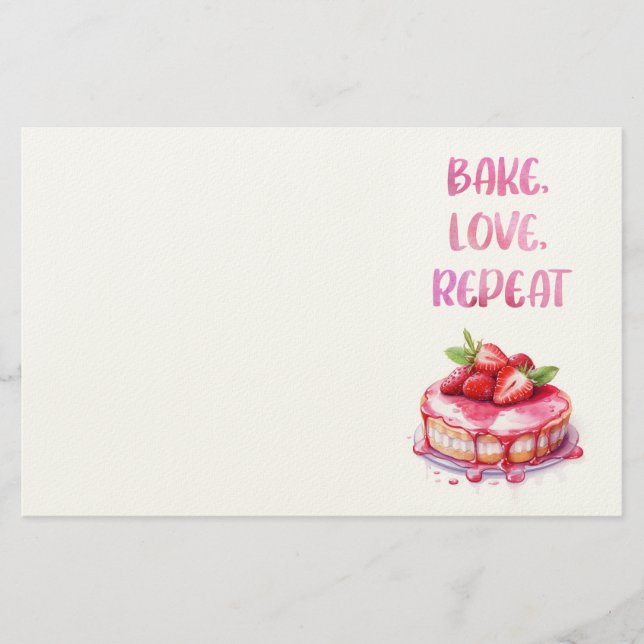 Süße Kuchen-Design  Briefpapier (Vorderseite)