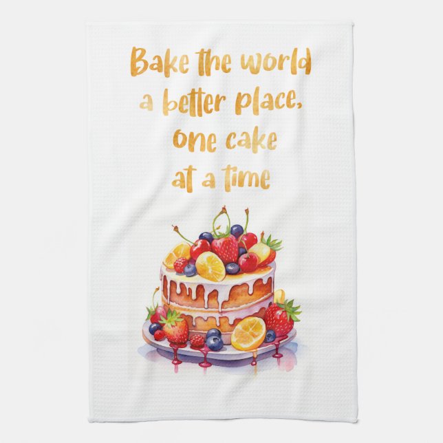Süße Kuchen Design Geschirrtuch (Vertikal)