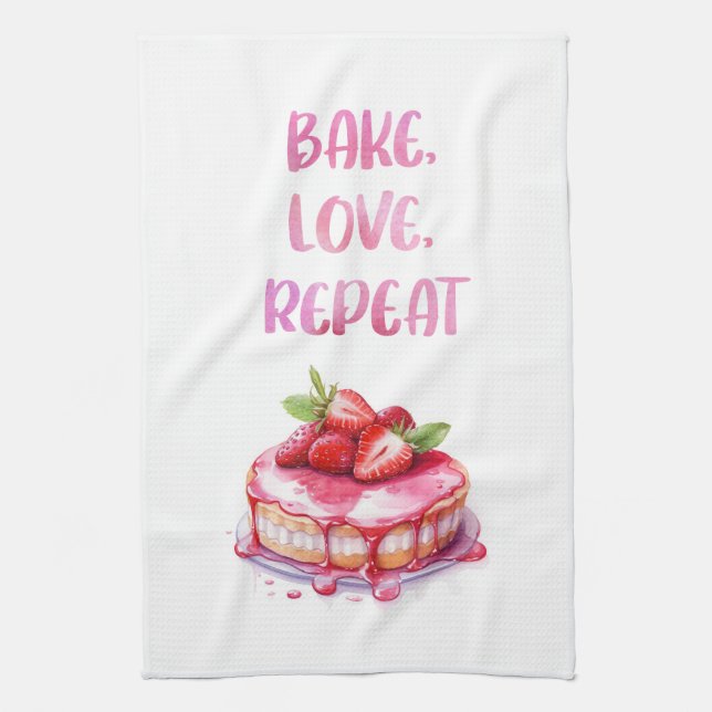 Süße Kuchen Design Geschirrtuch (Vertikal)