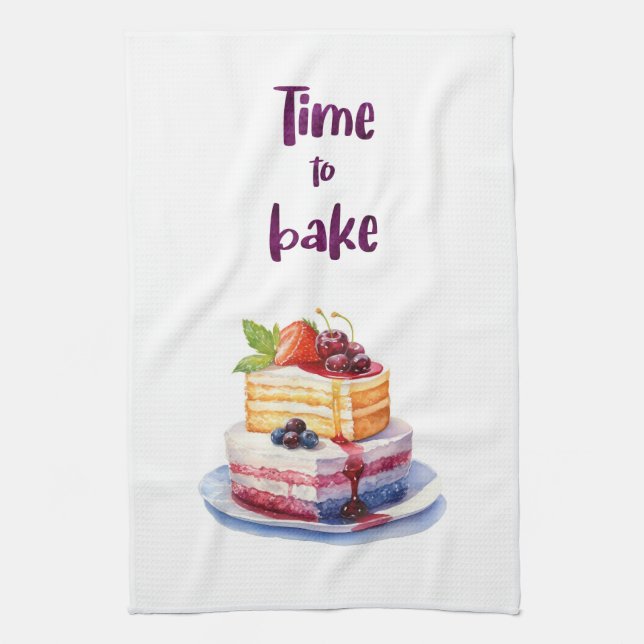 Süße Kuchen Design Geschirrtuch (Vertikal)