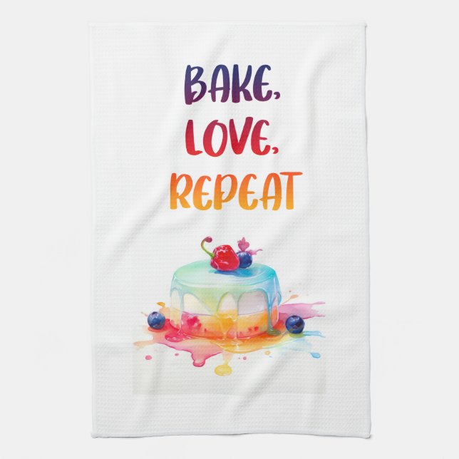 Süße Kuchen Design Geschirrtuch (Vertikal)