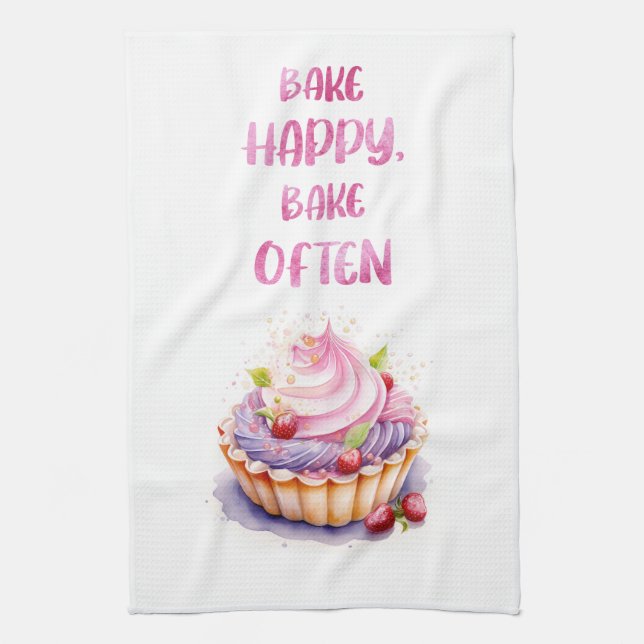 Süße Kuchen Design Geschirrtuch (Vertikal)