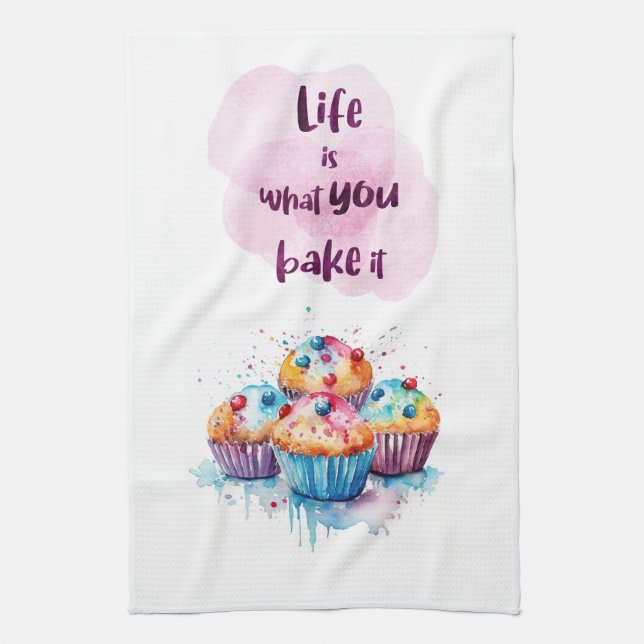 Süße Kuchen Design Geschirrtuch (Vertikal)