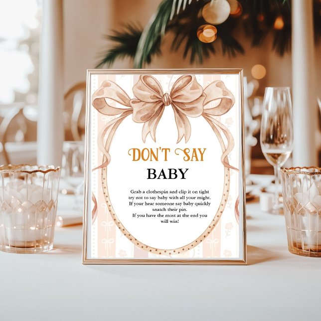 Süsse Kuchen Fieberbogen nicht sagen Baby Duschzei Poster (Von Creator hochgeladen)