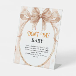 Süsse Kuchen Fieberbogen nicht sagen Baby Duschzei Sockelschild