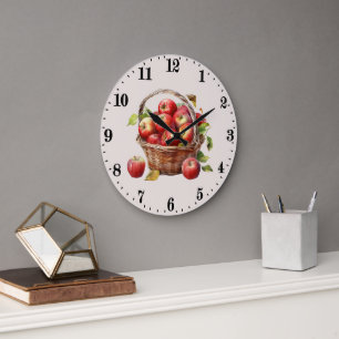 Süße Küchenapfel-Liebhaber Obst Große Wanduhr