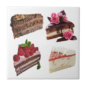 Süße Kuchendesserts Auswahl Fliese