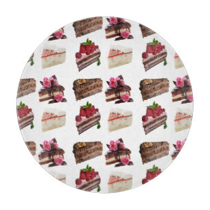 Süße Kuchenliebhaber Desserts Muster Quirky Schneidebrett