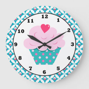 Süße Kuchenspaß-Wanduhr Große Wanduhr