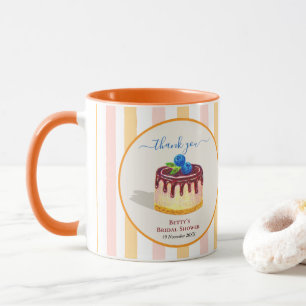 Süße Kuchentorte Orange Pink Brautparty Dankeschön Tasse
