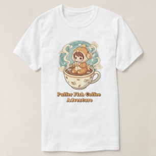 Süße Kugelfisch Kaffee- und Lesekunst T-Shirt