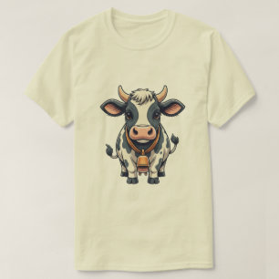 Süße Kuh Cartoon-Illustration – Anbetungswürdige F T-Shirt