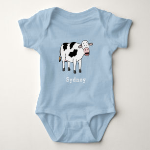 Süße Kuh Einzigartiger Junge Personalisierter Benu Baby Strampler