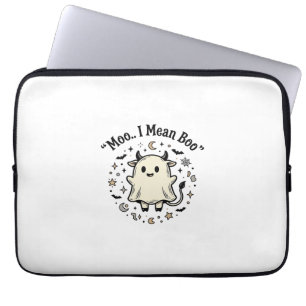 Süße Kuh Geist Halloween Moo Boo Vintage Design_1 Laptopschutzhülle