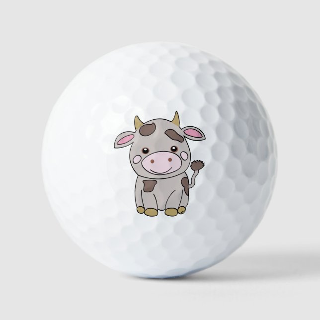 Süße Kuh Golfball (Vorderseite)
