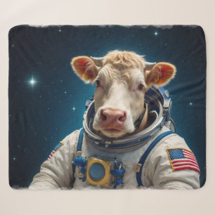Süße Kuh in einem Spacesuit Sherpadecke