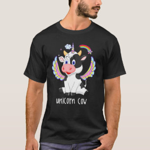 Süße Kuh Kreuz Einhorn Spaß T-Shirt