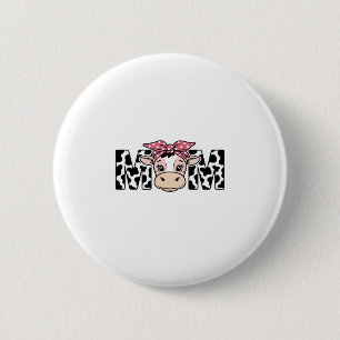 Süße Kuh-Mama-Schleife Grafikdesign_1 Button