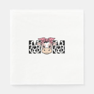 Süße Kuh-Mama-Schleife Grafikdesign_1 Serviette