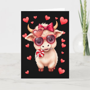 Süße Kuh Valentinstag Herz Singles Karte