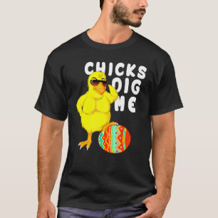 Süße Küken Stehen Auf Mich  Huhn Mit Oster-Ei-Witz T-Shirt