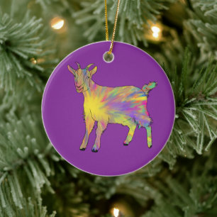 Süße Künstlerische Ziege Bunte Lustige Bauernhof T Keramik Ornament