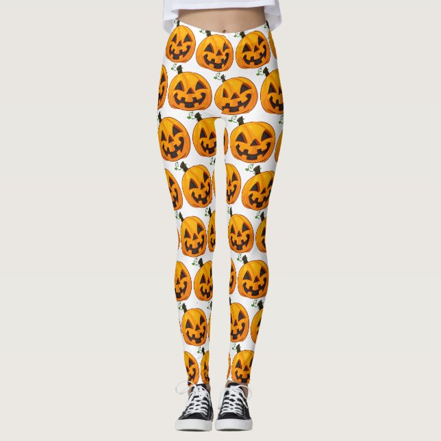 Süsse Kürbis Allround-Over-Print-Leggings Leggings (Vorderseite)