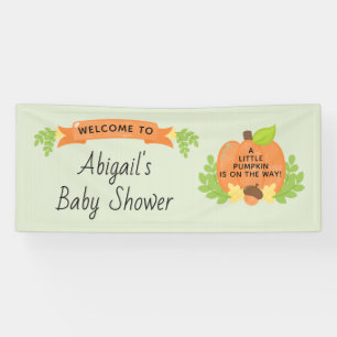 Süße Kürbis-Geschlechtsneutrale Babyparty Banner