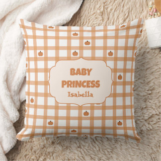 Süße Kürbis-Gingham-Baby-Prinzessin Kissen
