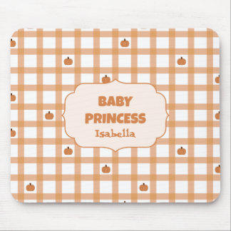 Süße Kürbis-Gingham-Mauspad Mousepad