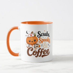 Süße Kürbis-Krankenschwester-Tasse Lustiger Herbst Tasse