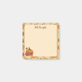 Süße Kürbis- und Herbstblatt-Haftnotizen Post-it Klebezettel