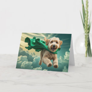 Süße Labradoodle-Grußkarte Karte