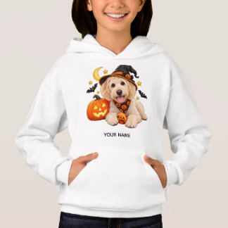 Süße Labradoodle-Hexe Halloween-Kinder Hoodie