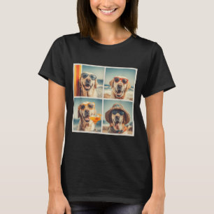Süße Labrador-Hunde mit Sonnenbrille Urlaub Strand T-Shirt
