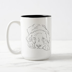 Süße Labrador Retriever Kaffeetasse, Hunde-Mama Zweifarbige Tasse