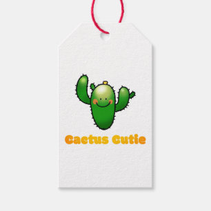 Süße lächelnde Kaktus-Illustration Geschenkanhänger