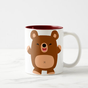 Süße Lachende Cartoon-Bär-Tasse Zweifarbige Tasse