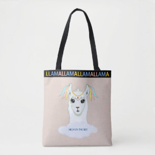 Süße Lama auf beiger Tote-Tasche Tasche