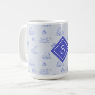 Süße Landgans-Toile-Muster-Monogramm Kaffeetasse