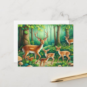 Süße Landhirschliebhaber  Postkarte
