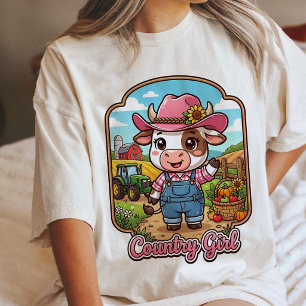 Süße Landkuh Farm Leben Tri-Blend Shirt