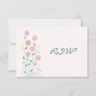 Süße Landmargueriten Einfache Hochzeits-RSVP RSVP Karte