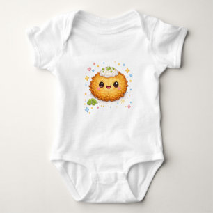 Süße Latke Chanukka-Illustration Baby Strampler
