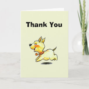 Süße Laufende-Hund-Illustration für Hunde-Liebhabe Karte